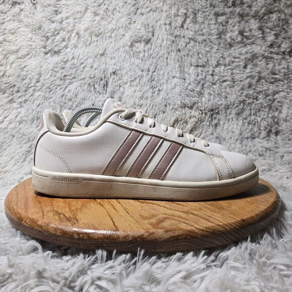 Adidas Cloudfoam Advantage Womens Size 11 White Leather Pearl/Rose Gold DA9524 - Picture 12 of 12